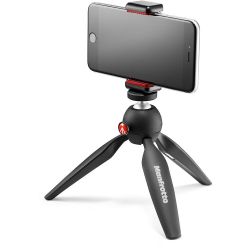 Tripé de mesa Manfrotto PIXI com suporte smartphone (MKPIXICLMII-BK)