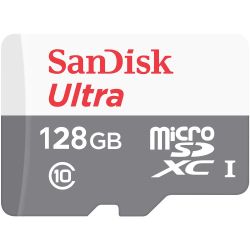 Cartão microSDXC Sandisk UHS-I Ultra 128GB - 100MB/s (com adaptador SD)