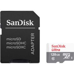 Cartão microSDXC Sandisk UHS-I Ultra 128GB - 100MB/s (com adaptador SD)
