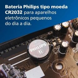 Pilha de lítio Philips CR2032 3V (CR2032P5B/97)