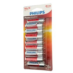 Pilha alcalina Philips AA LR6P16B/97 cartela com 16 unidades
