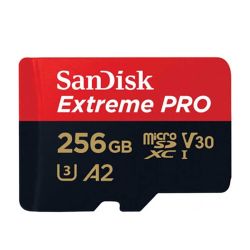 Cartão microSDXC Sandisk UHS-I Extreme PRO 256GB - 200MB/s (com adaptador SD) (v30)