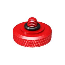 Botão côncavo para disparador de câmera (com borracha de fixação) - VERMELHO