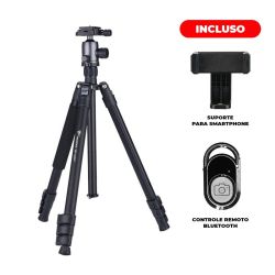 Tripé com monopé Weifeng WF WT-628 com suporte para smartphone